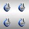 Service Caster 5 Inch 316SS Blue Polyurethane Wheel Swivel Bolt Hole Caster Set with Brake SCC SCC-SS316BH20S514-PPUB-BLUE-TLB-4 - alternate 1
